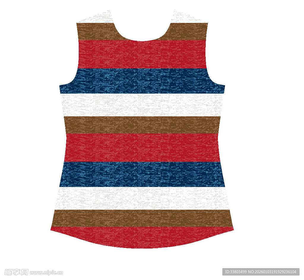 条纹背心与短裤套装