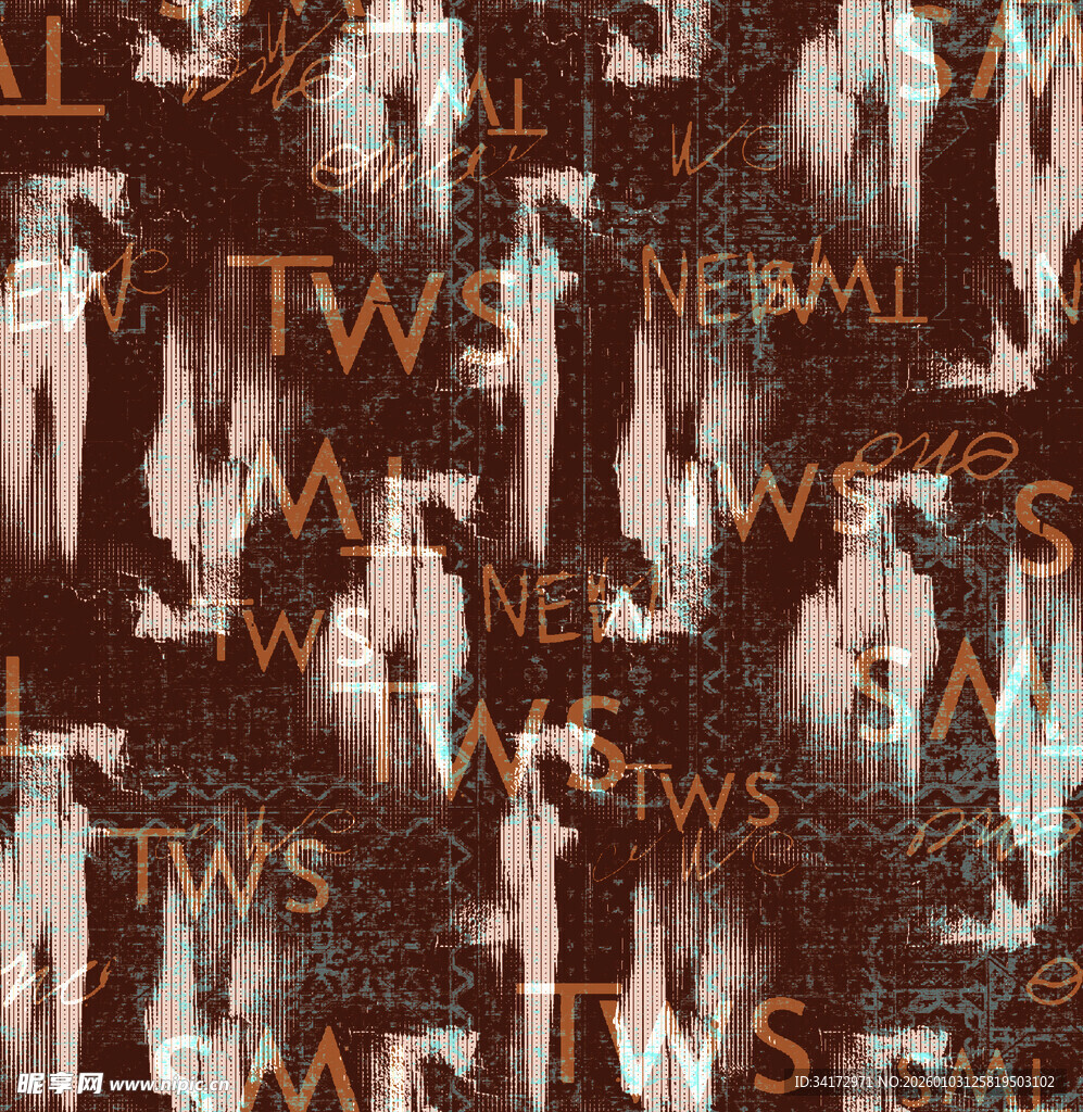 抽象字母图案纹理背景