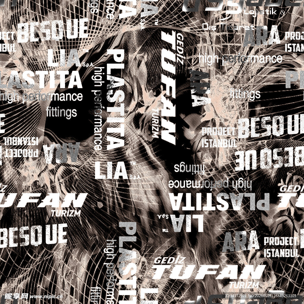 复古风字母图案背景