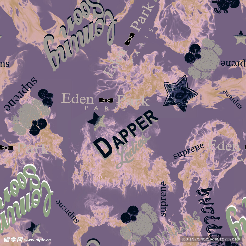 婴儿尿布图案印花设计