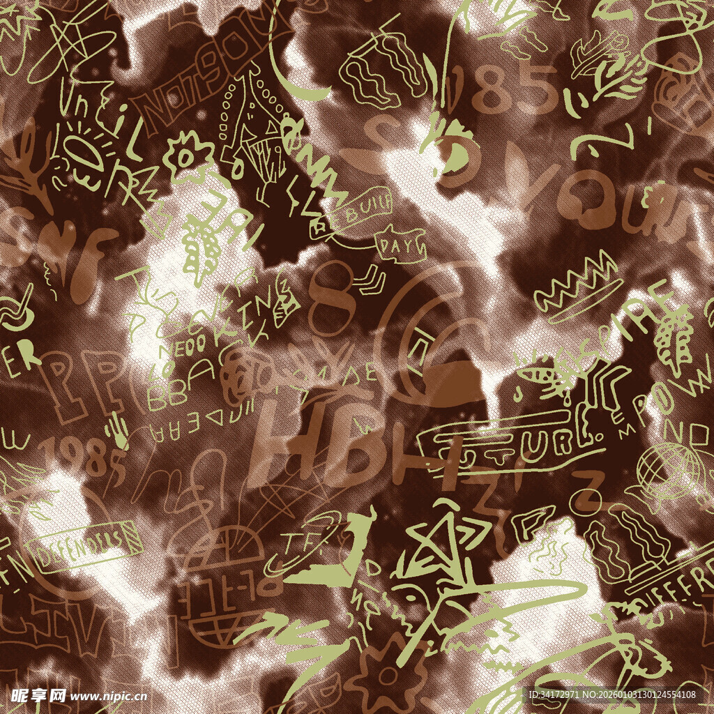 复古神秘花纹图案设计