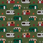 复古风露营车图案背景