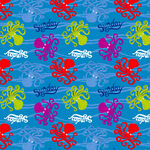 多彩骷髅图案背景