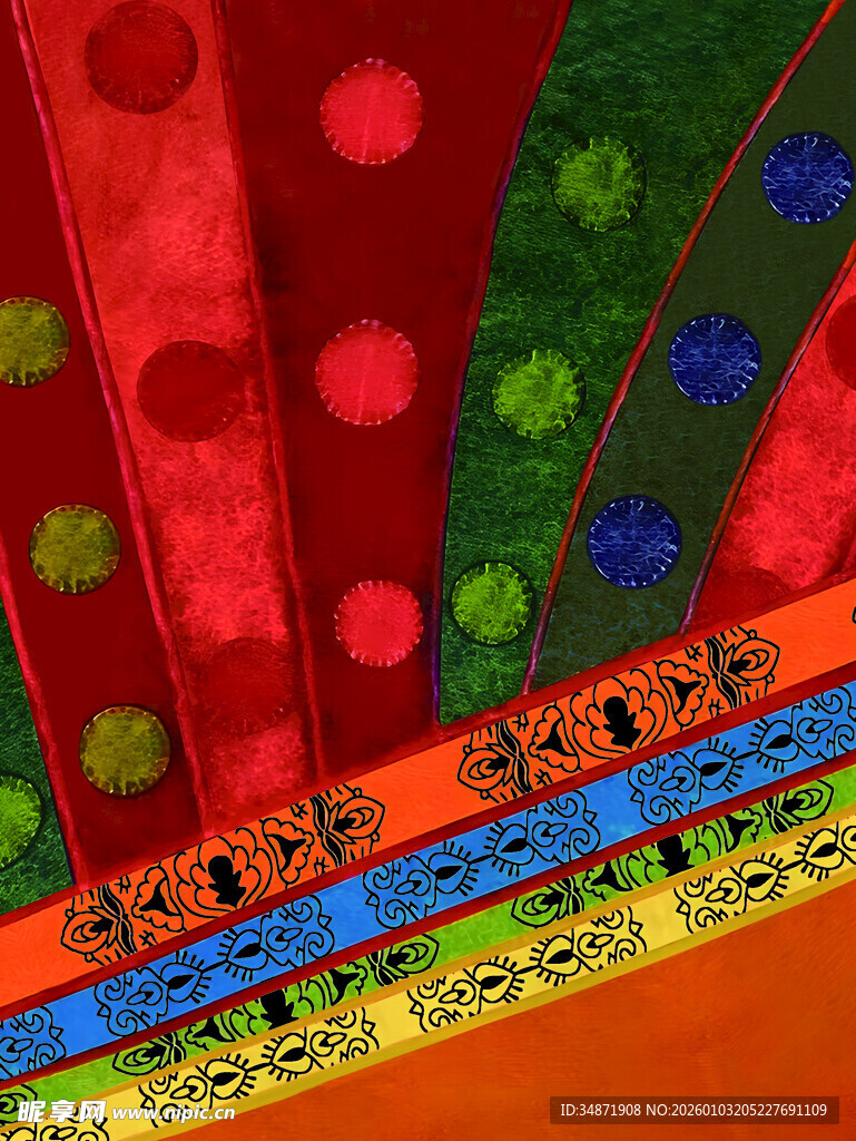 数码印花 定位花 