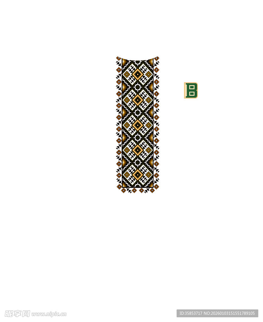 多彩几何图案装饰带