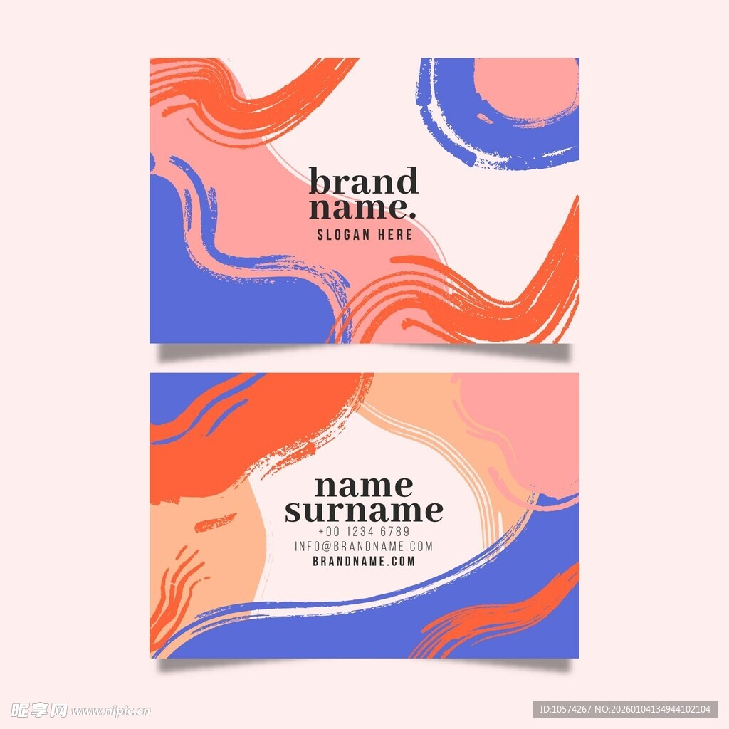 抽象风格品牌名片设计