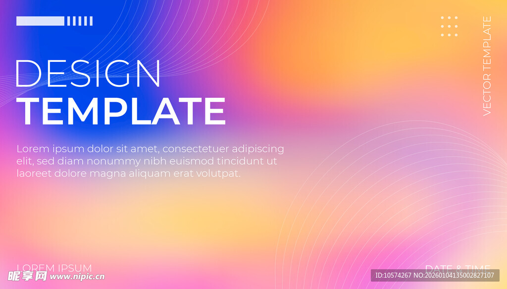 渐变色彩设计模板背景