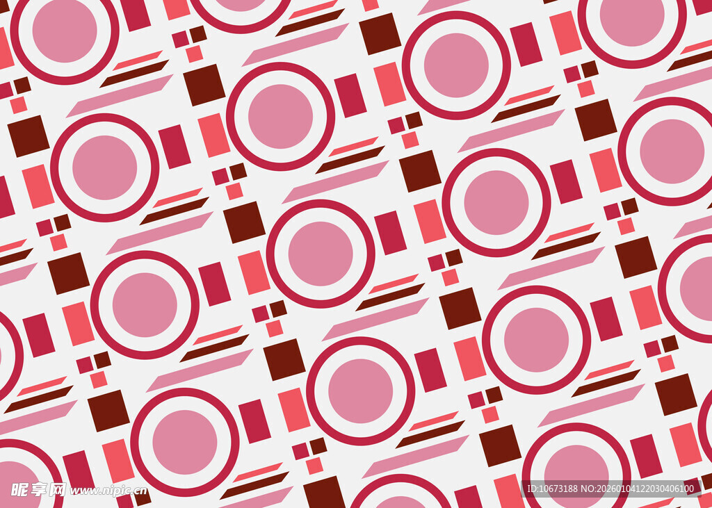 粉色系几何图案无缝背景