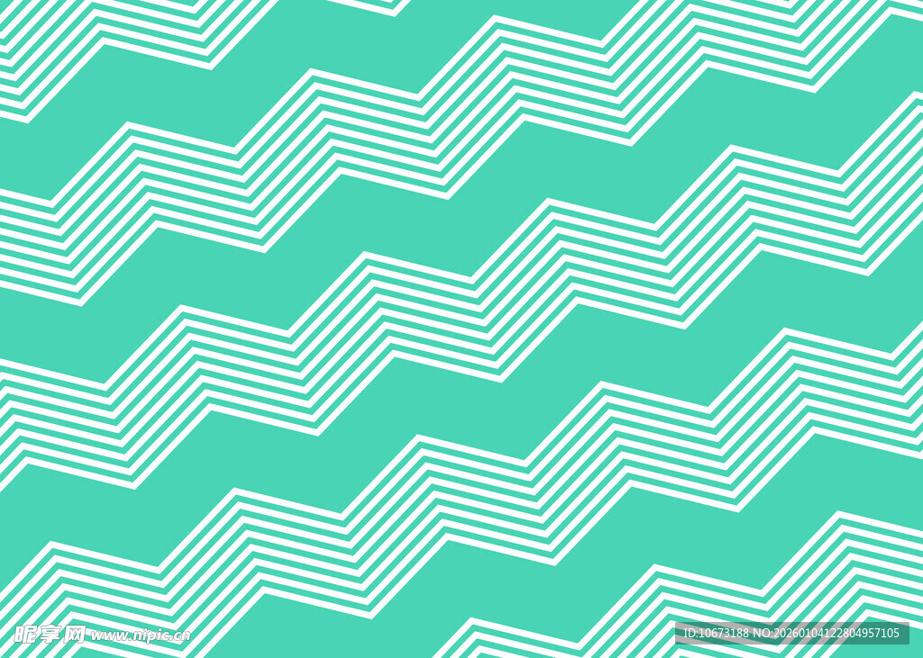 青绿色锯齿纹几何图案背景