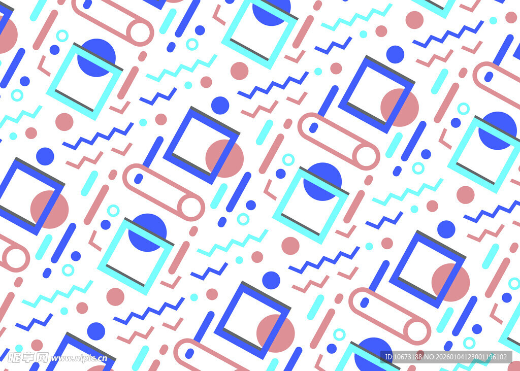 几何图案构成的多彩抽象背景