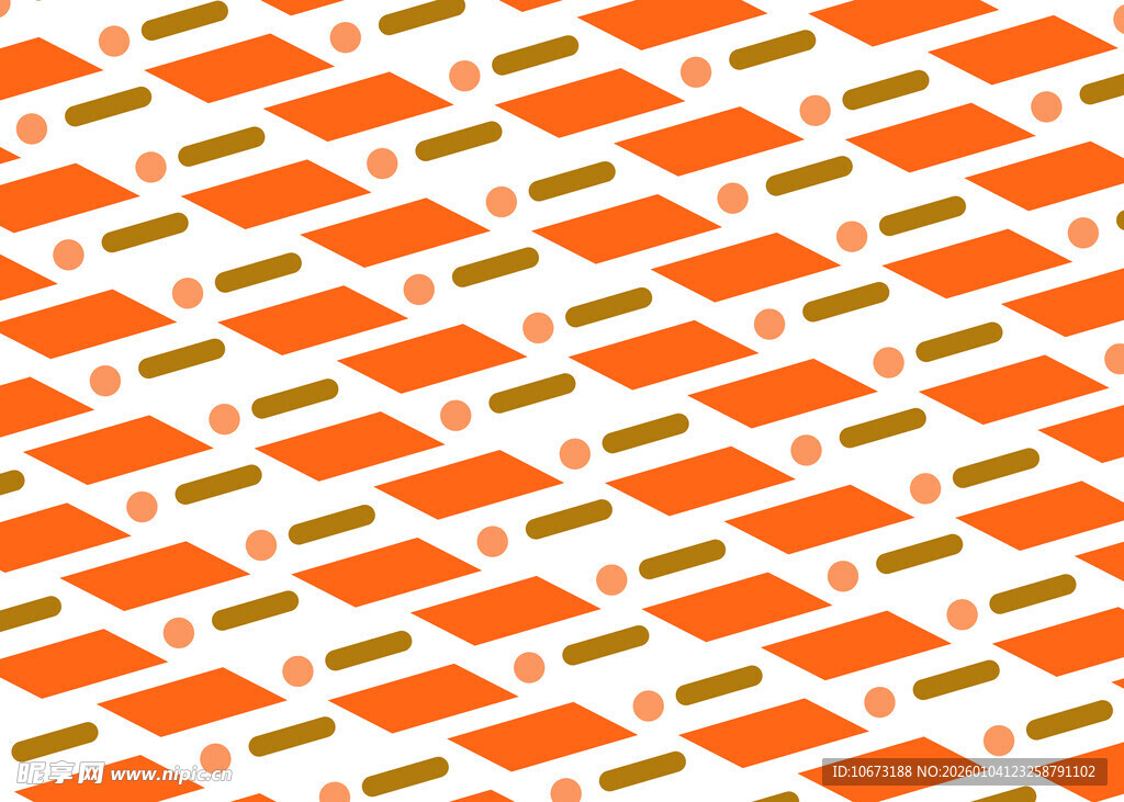 橙色几何图案无缝背景