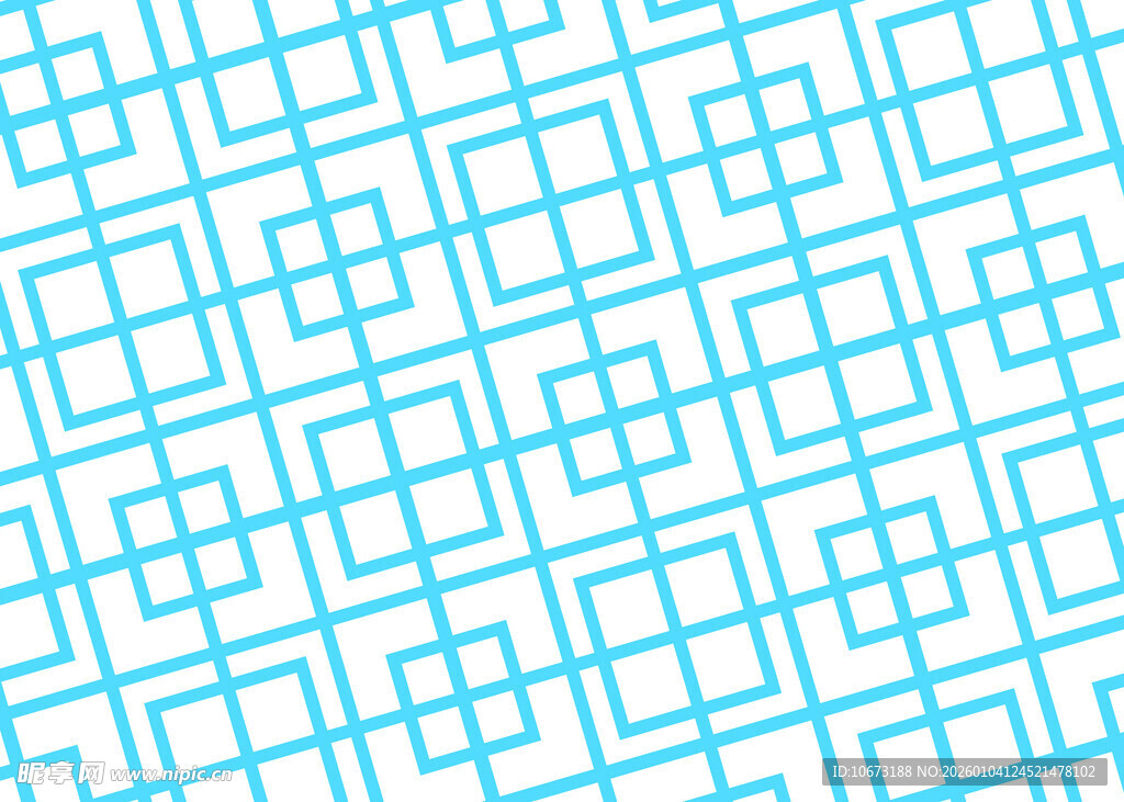 蓝白几何线条无缝图案