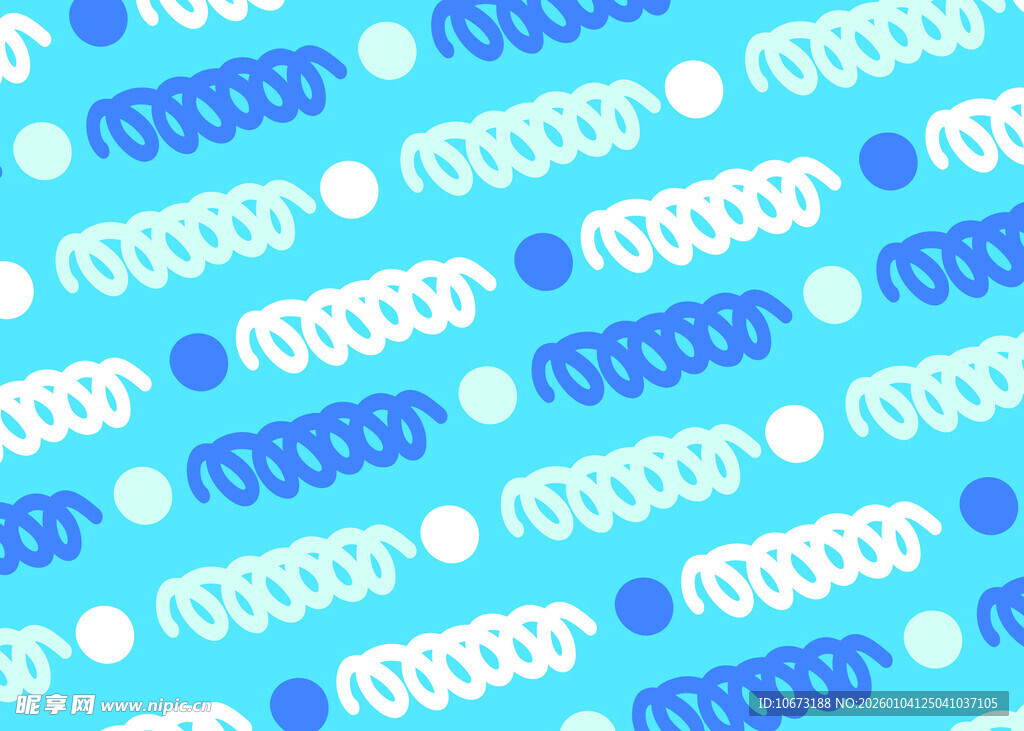 蓝白几何图案无缝背景