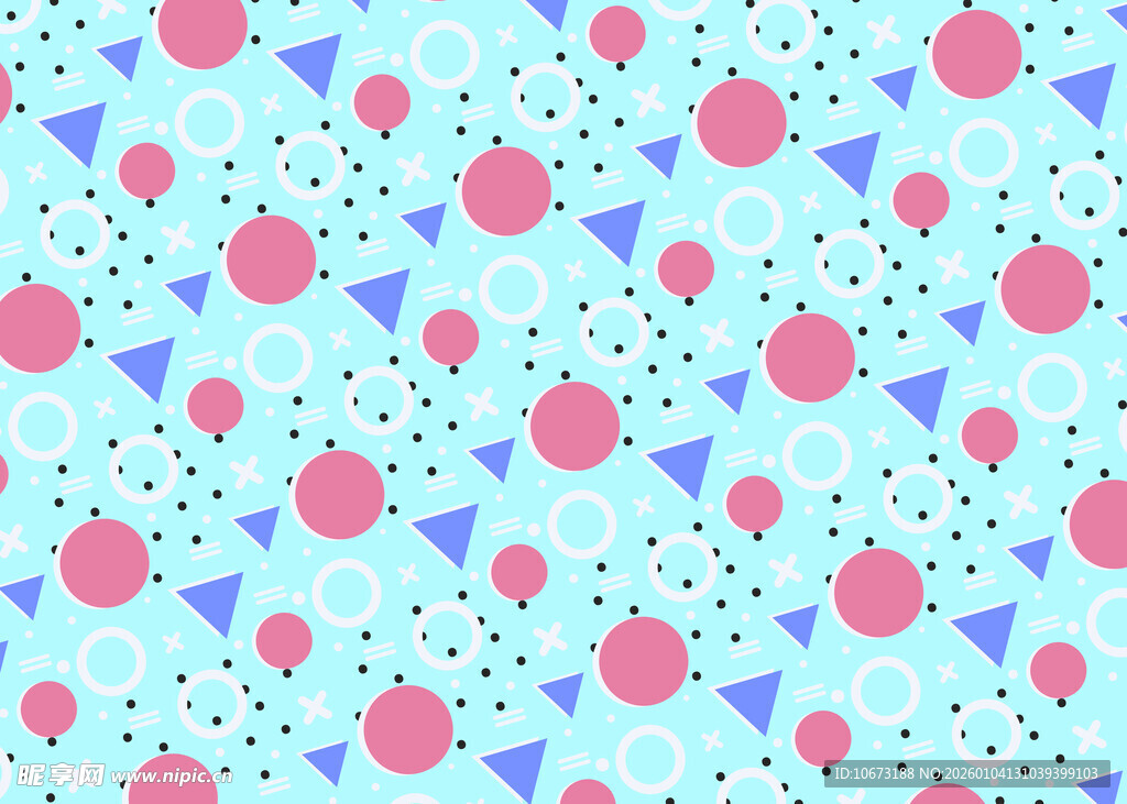 清新几何图案背景