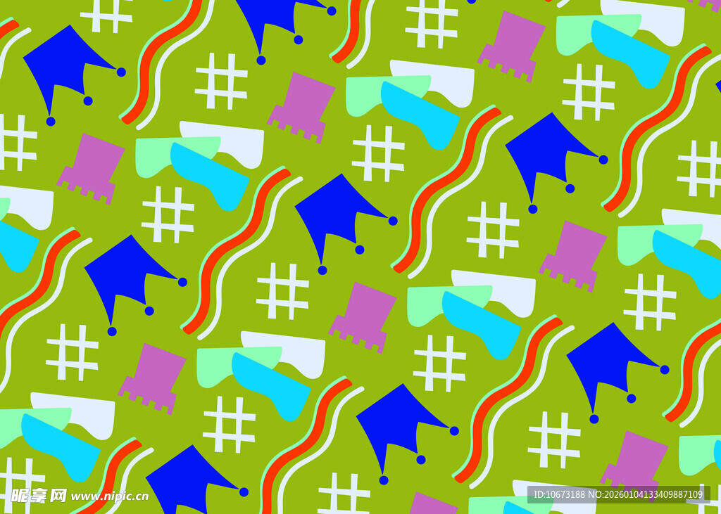 多彩几何图案无缝背景