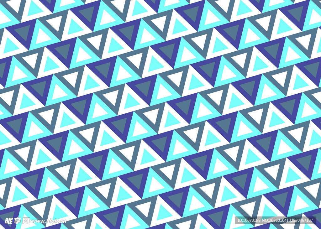 蓝白几何三角图案背景