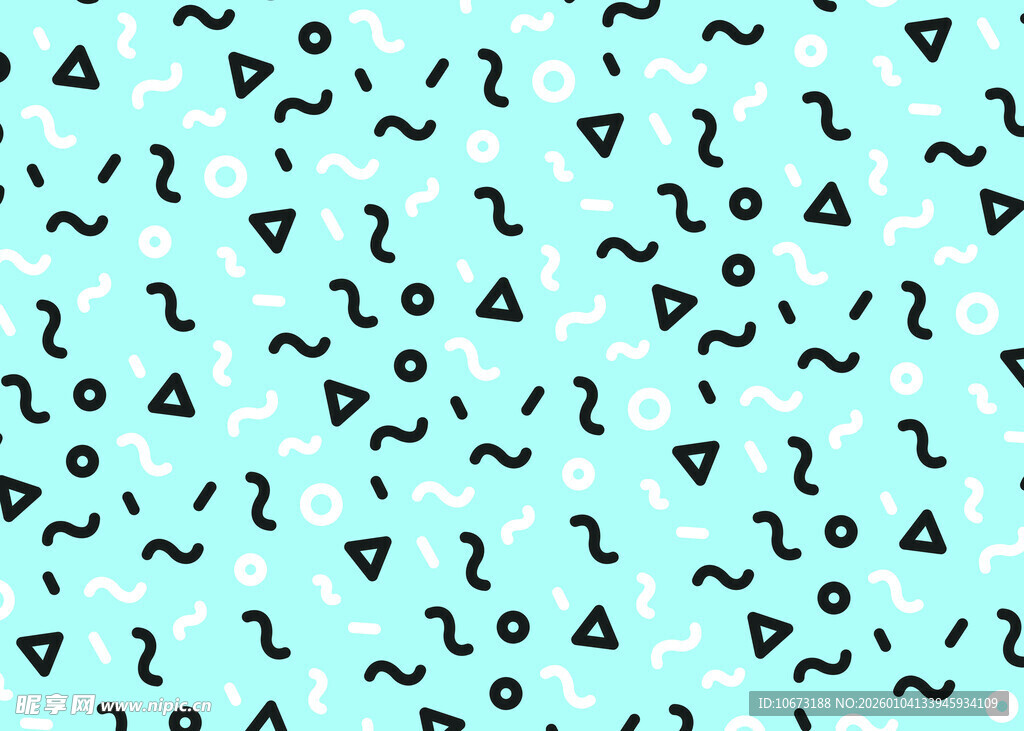 蓝底黑色几何图案纹理