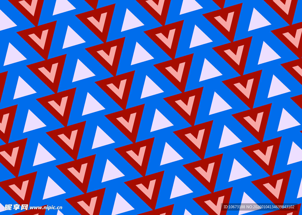 红蓝三角图案几何背景