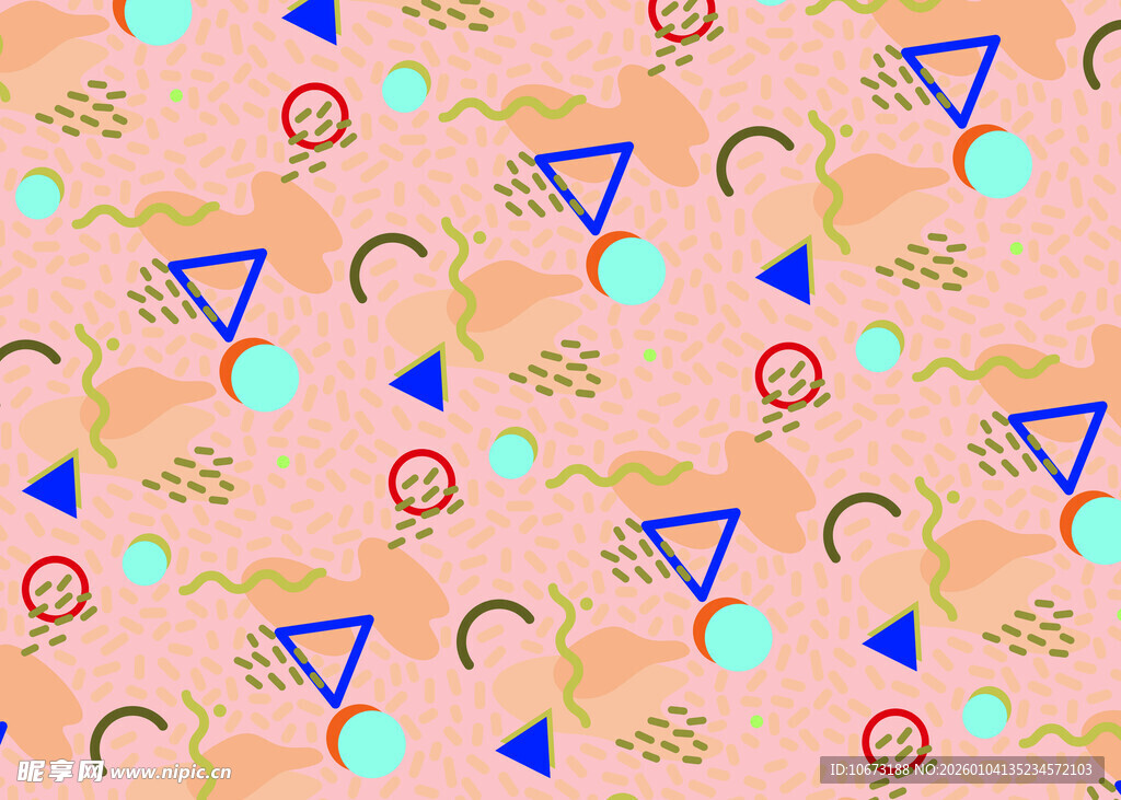 几何图案构成的多彩背景