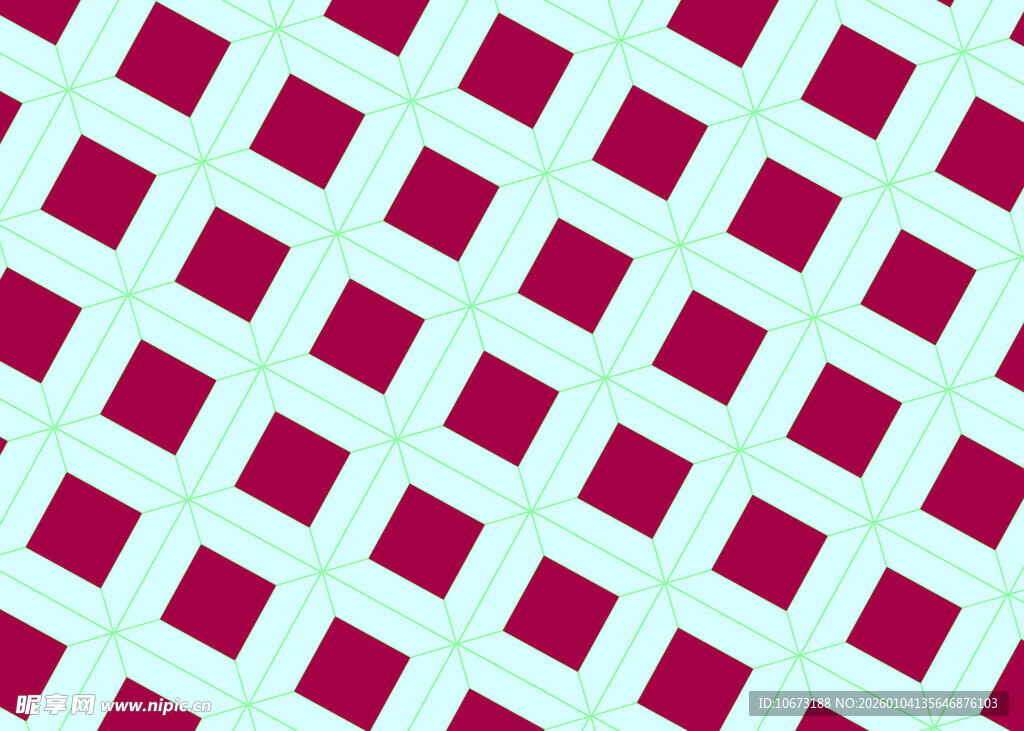 红白方格几何图案背景