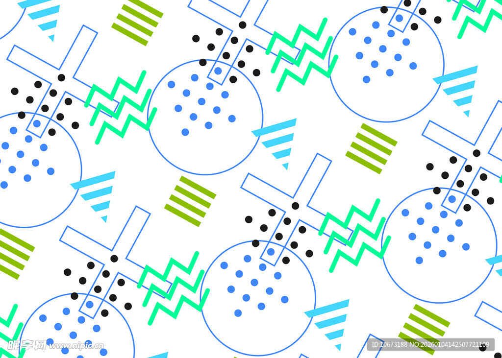 清新几何图案背景纹理