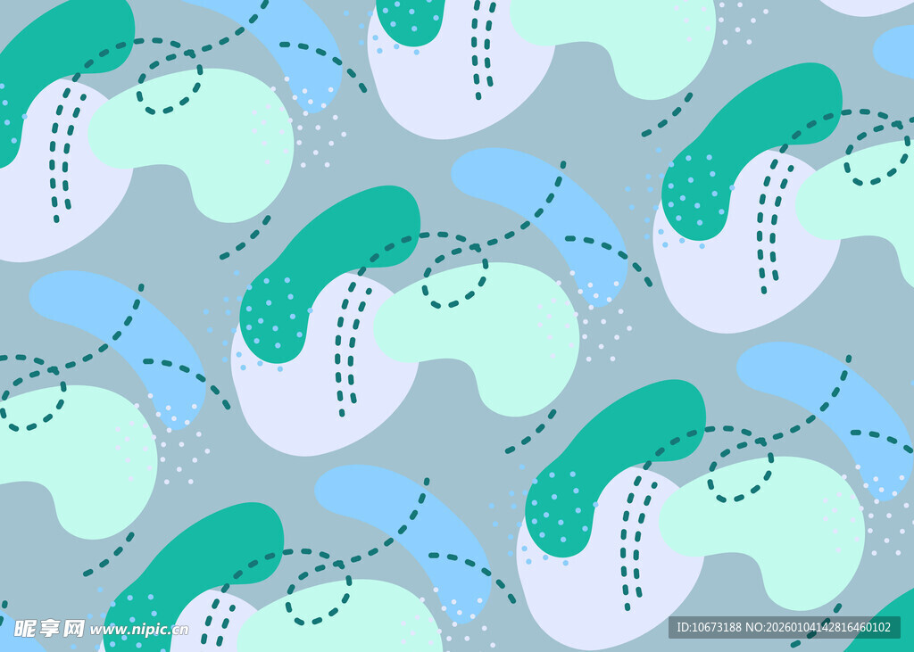 清新几何图案无缝背景图