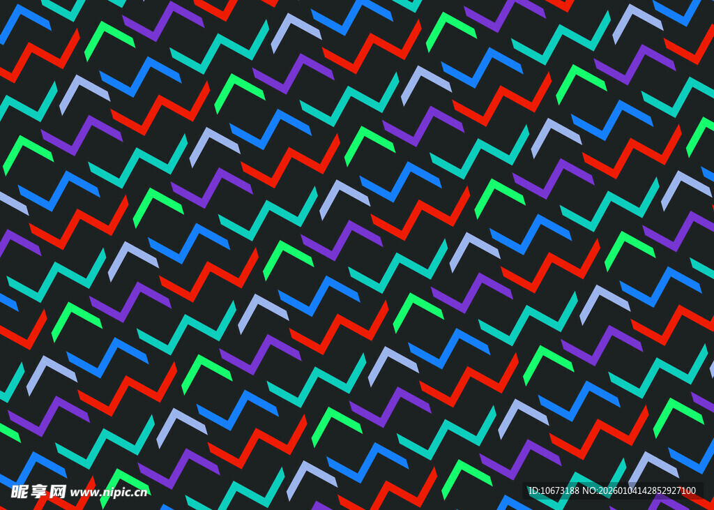 多彩几何锯齿图案纹理