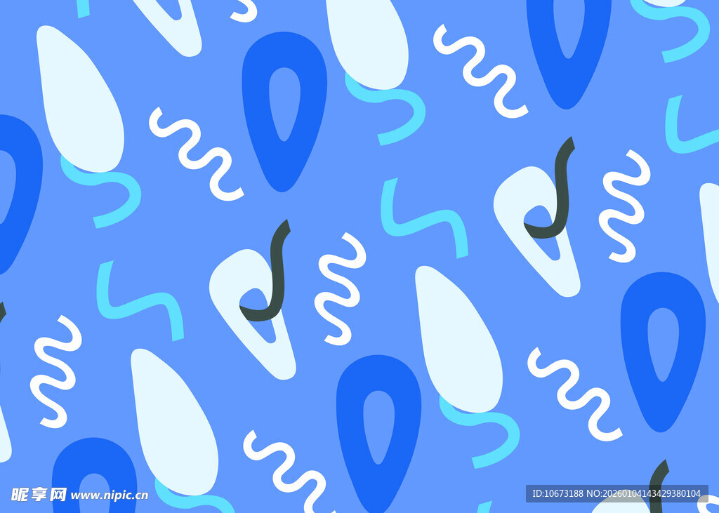 蓝色海洋风冲浪板图案