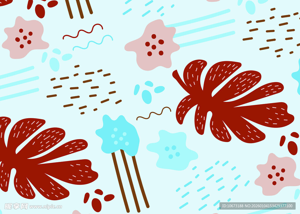 清新花卉图案背景设计