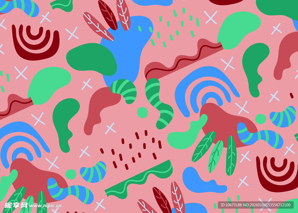 多彩抽象手绘图案纹理