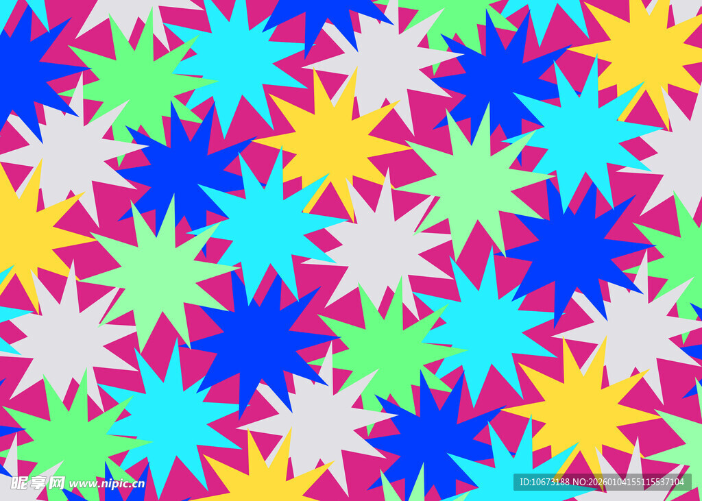多彩星形图案背景