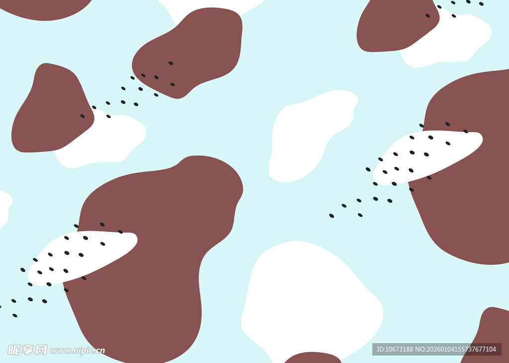 蓝底不规则色块图案