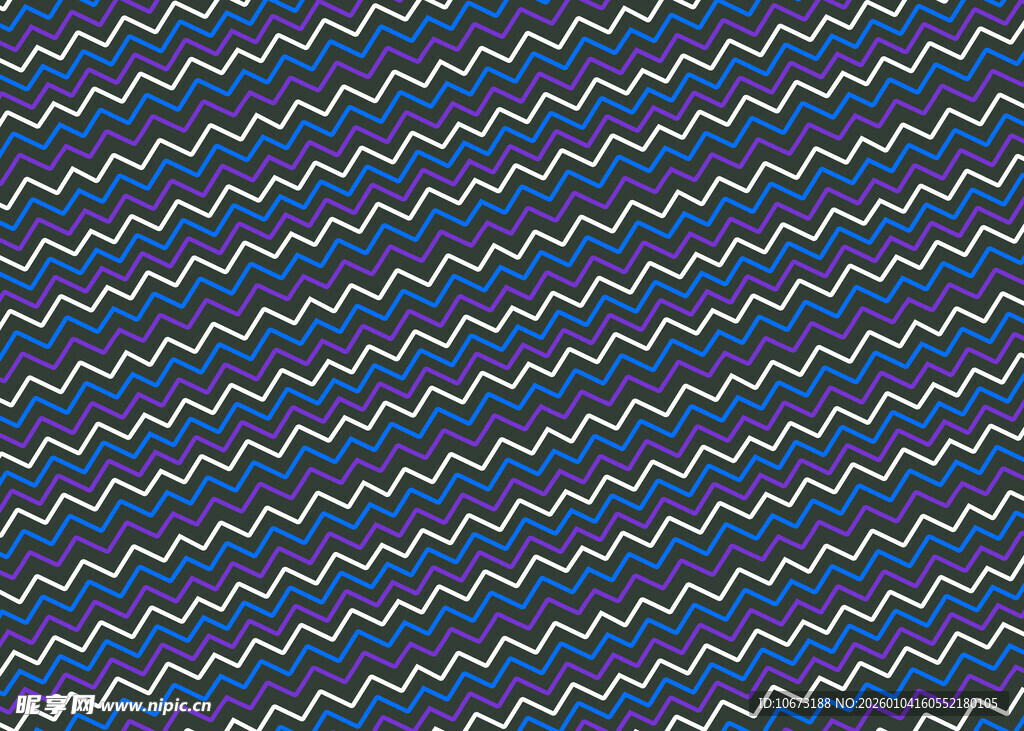 蓝底彩色条纹几何图案