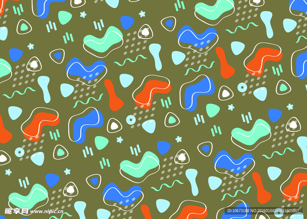 多彩动物图案背景纹理