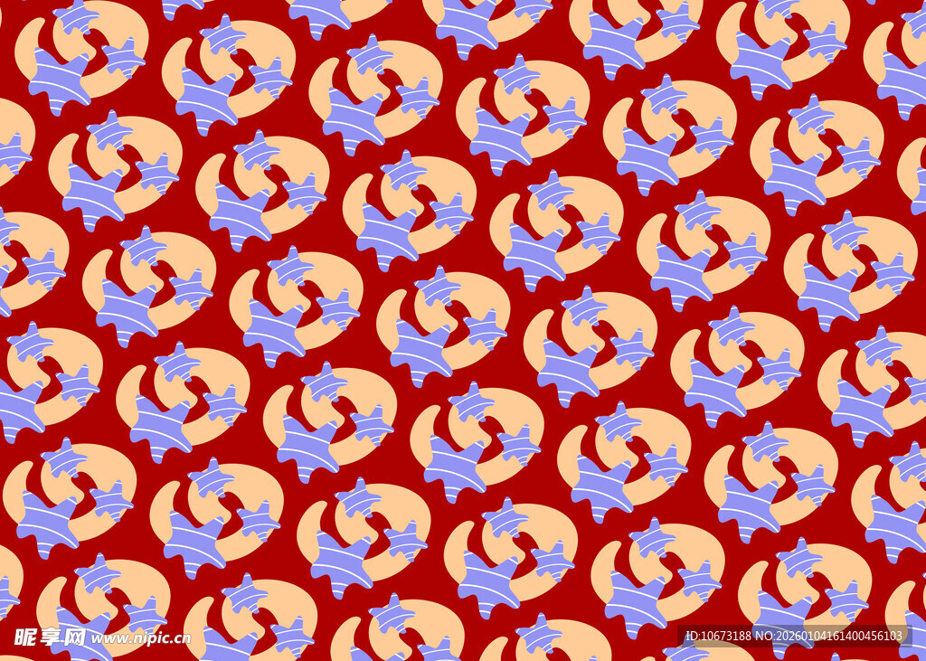 红色背景多彩图案纹理