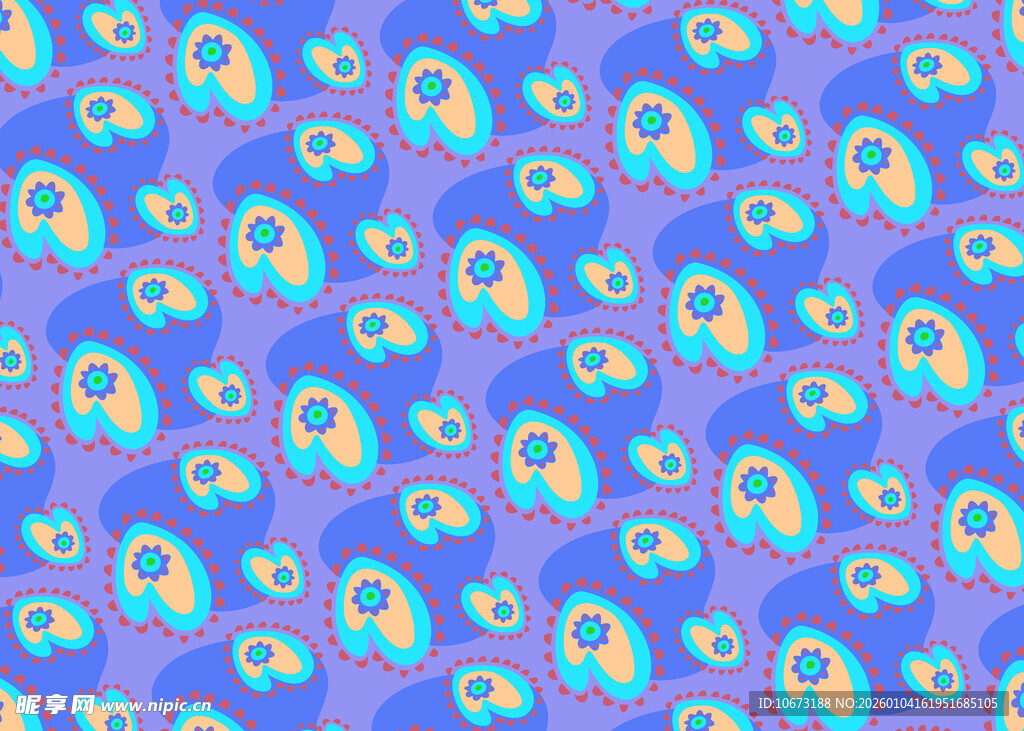 紫色背景卡通图案纹理