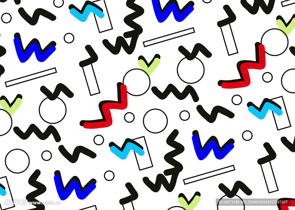 抽象几何图案无缝背景图