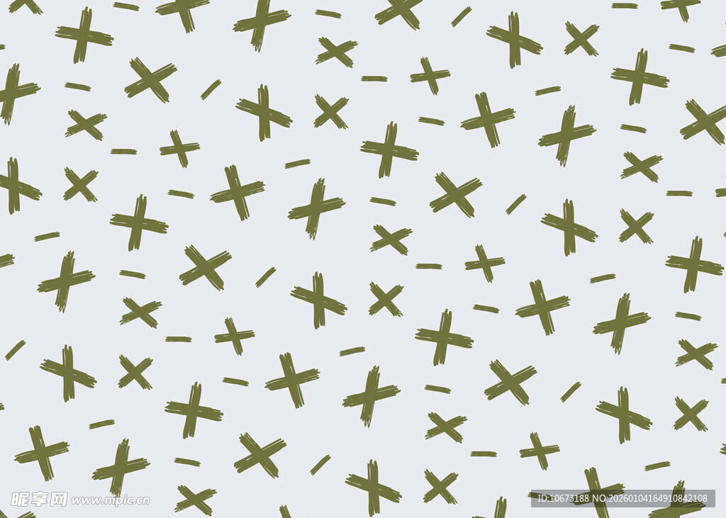 绿色十字图案无缝背景