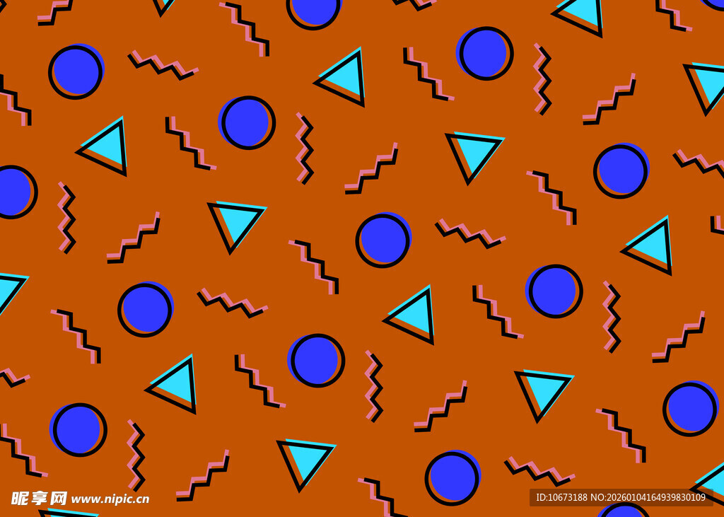 橙色底几何图案背景