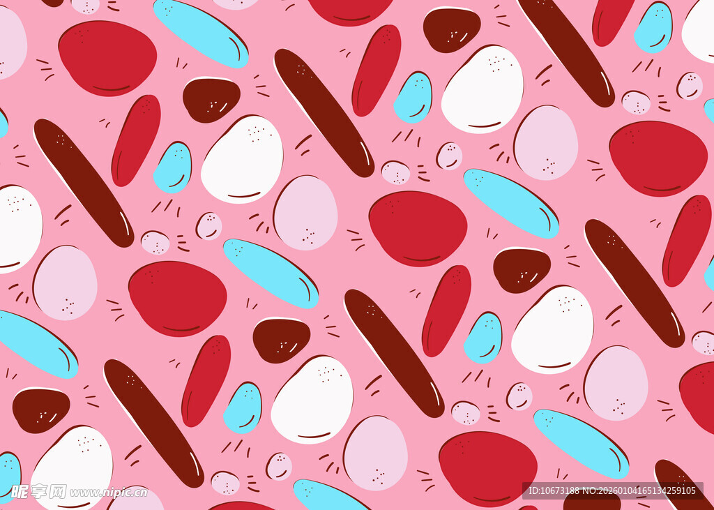 粉色系可爱糖果图案背景