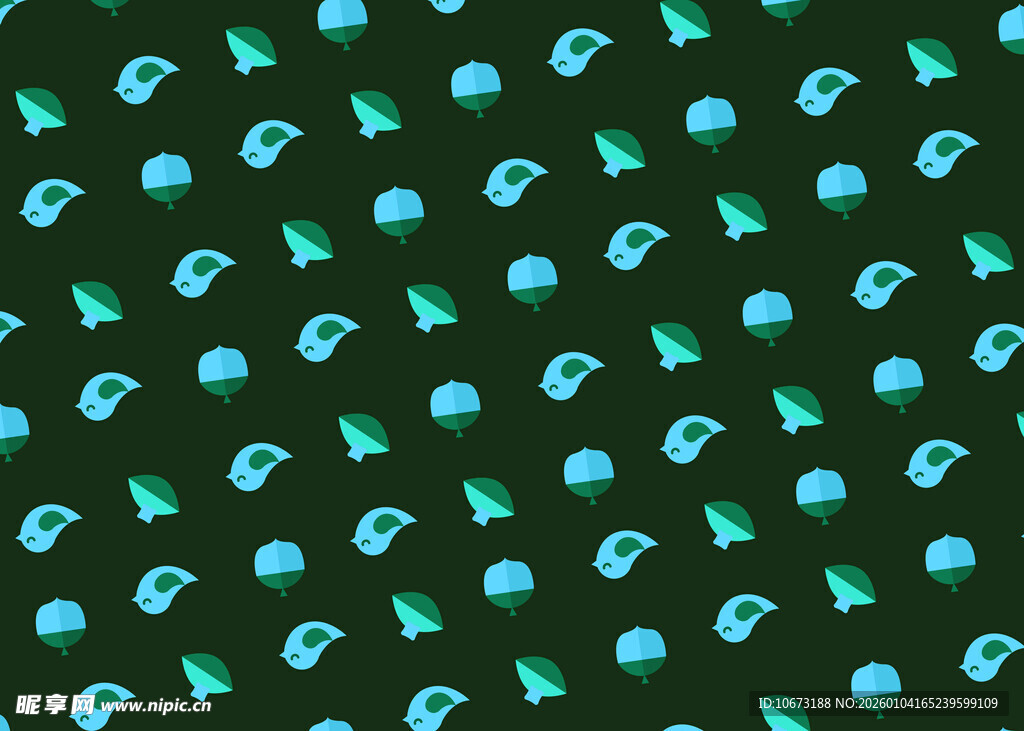 蓝绿相间几何图案背景