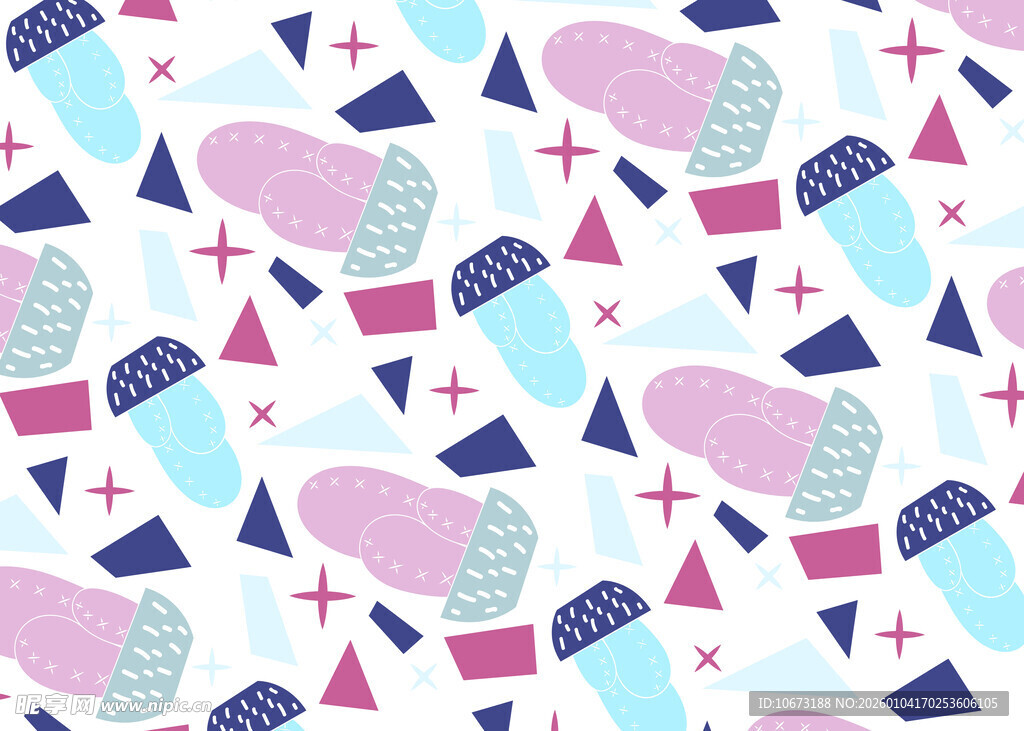 几何图案拼接的多彩背景