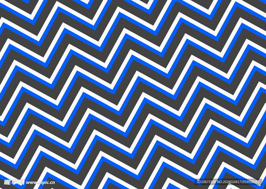 蓝白锯齿形循环图案背景