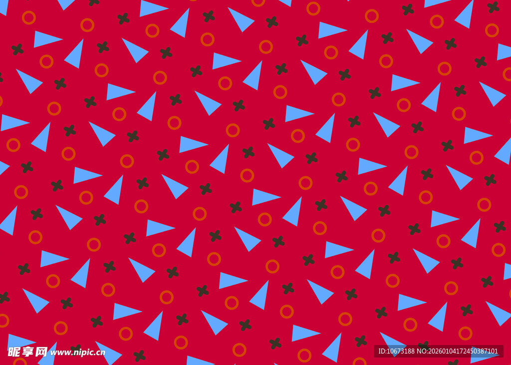 红色几何图案背景纹理