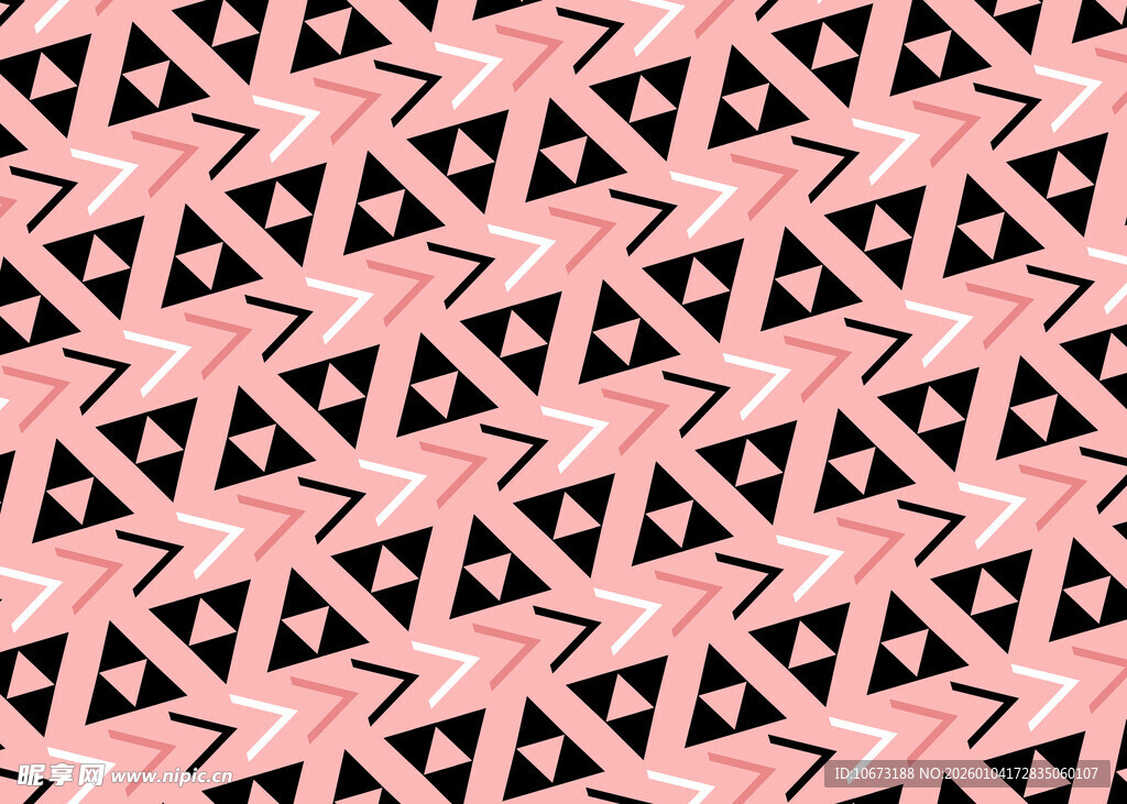 粉色火烈鸟几何图案背景
