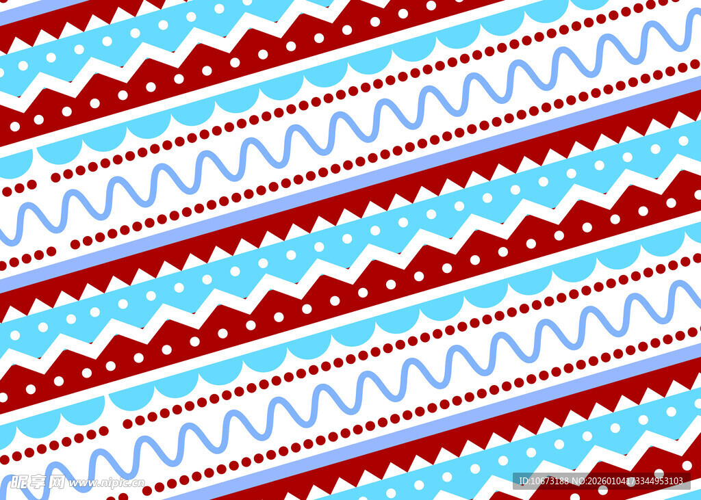 红蓝几何图案无缝背景