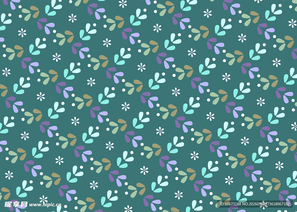 绿色花卉图案背景纹理