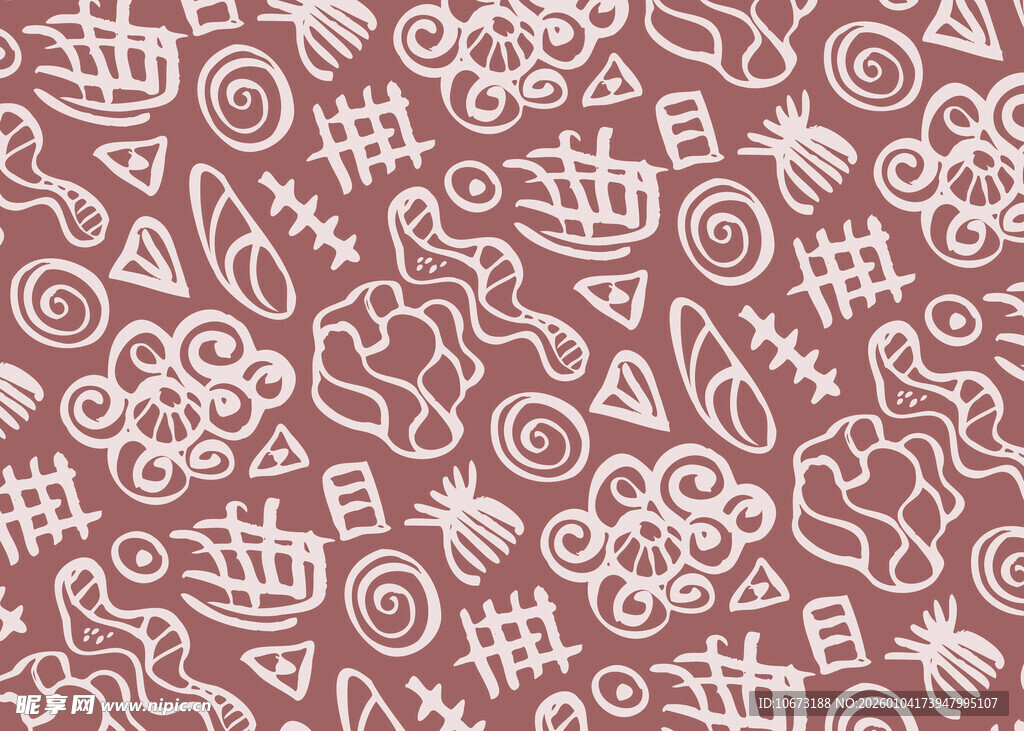 手绘风卡通图案背景纹理