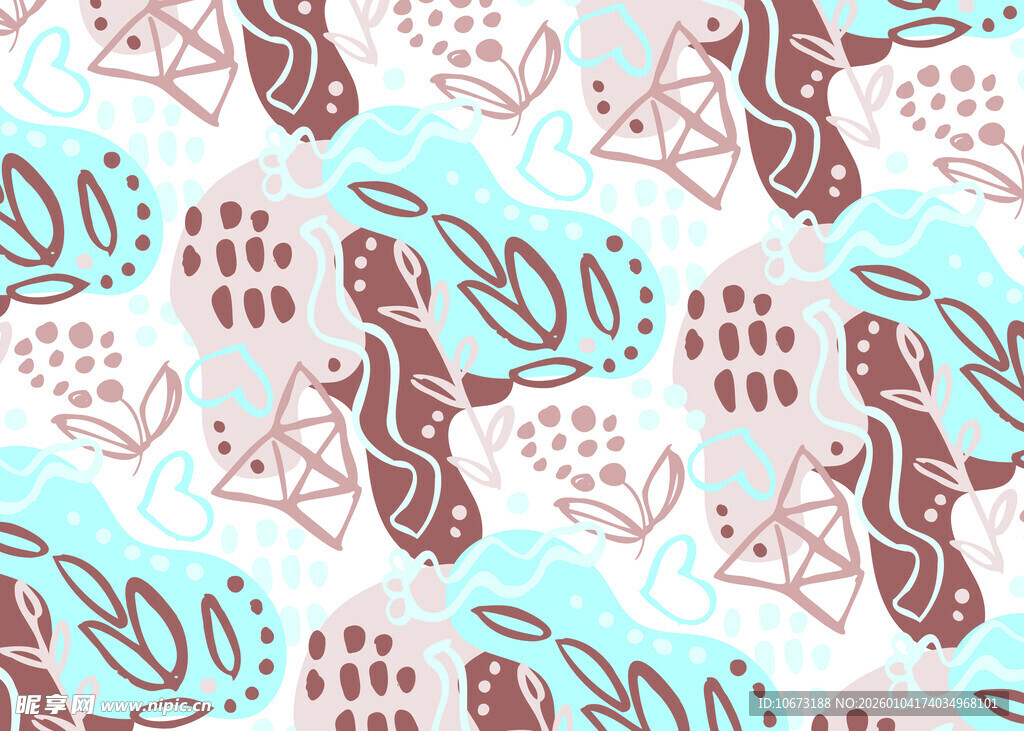 动物图案的清新无缝背景