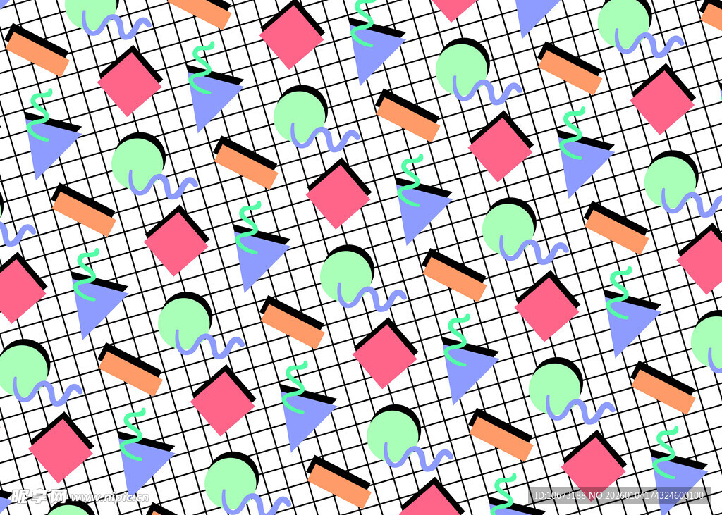 多彩几何图案背景纹理